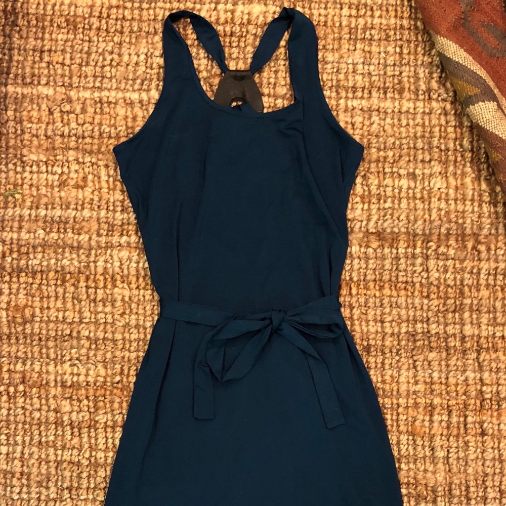Umgee Midnight Blue Dress Size L Faux Leather